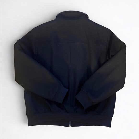 Calvin Klein Black Wool Bomber Jacket Men’s L – Quilted Lining - Picture 5 of 8